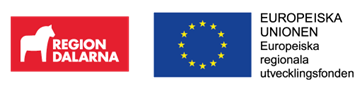Logotyper för Region Dalarna och EU