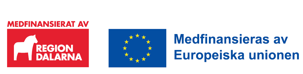 Logo med region dalarna och Europeiska unionen.