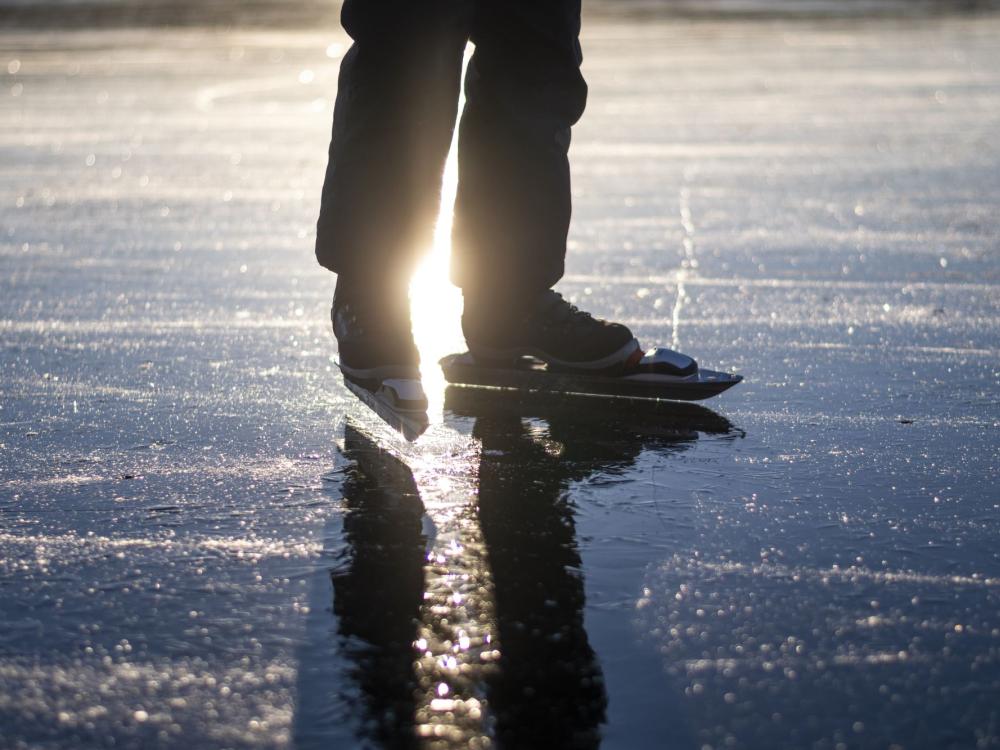 long-distance skating on Väsman Ludvika.