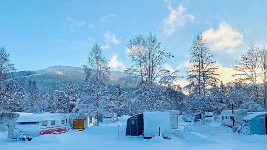 Vinter på Stöten Camping